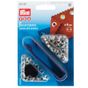 Prym Rings with discs, silver Ø4mm